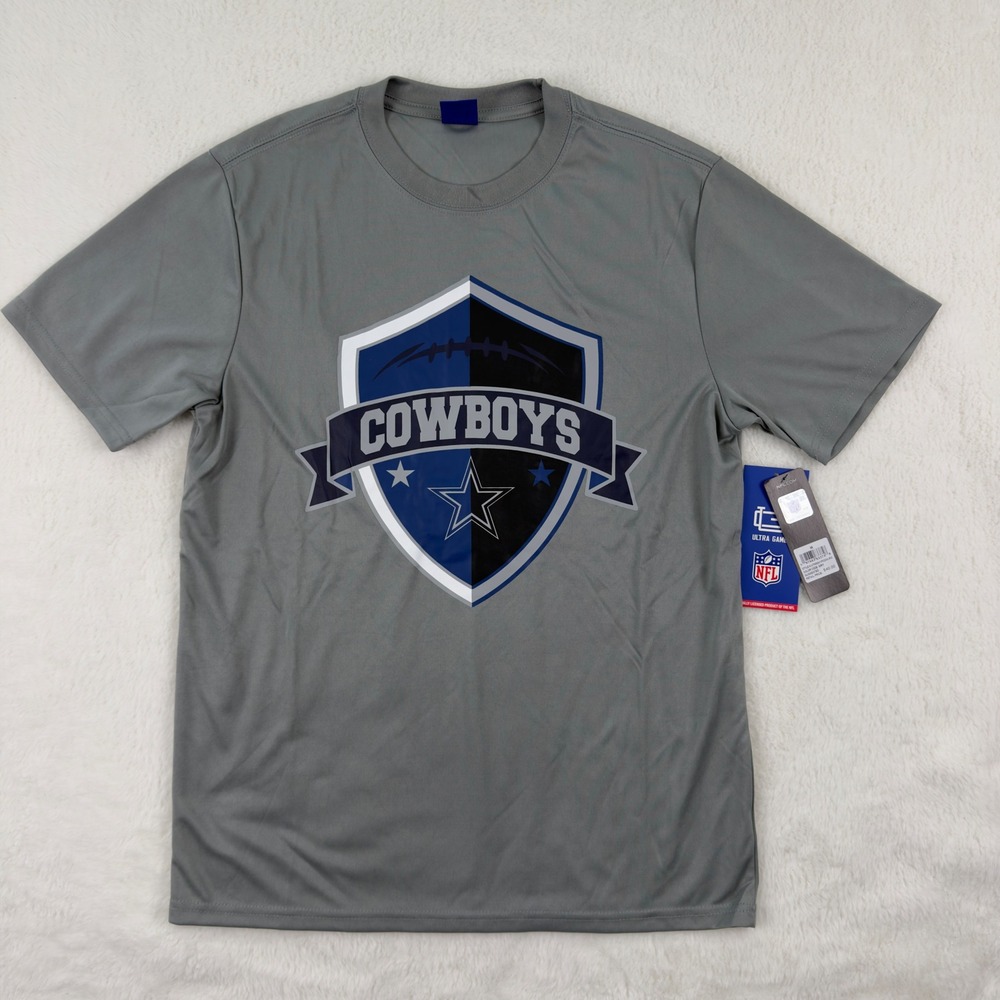 NFL Ultra Game Dallas Cowboys T-Shirt Mens Medium Gray Performance UTMM411FCOW